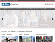 Tablet Screenshot of bildung-in-neuseeland.de